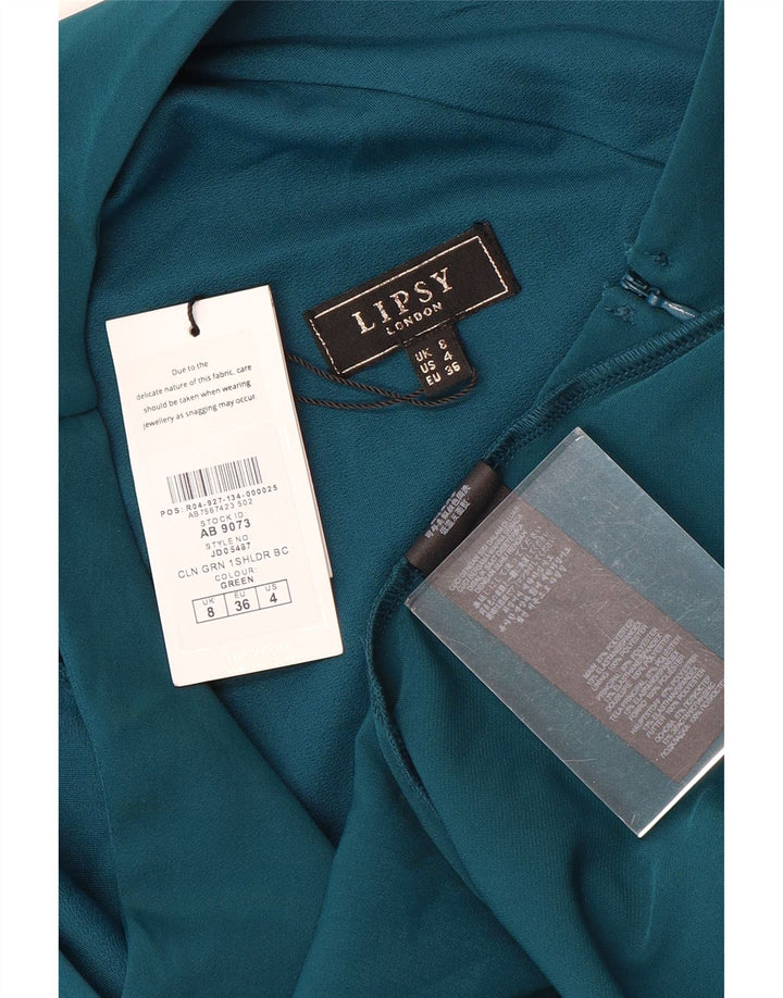 Abito monospalla da donna Lipsy UK 8 piccolo poliestere verde