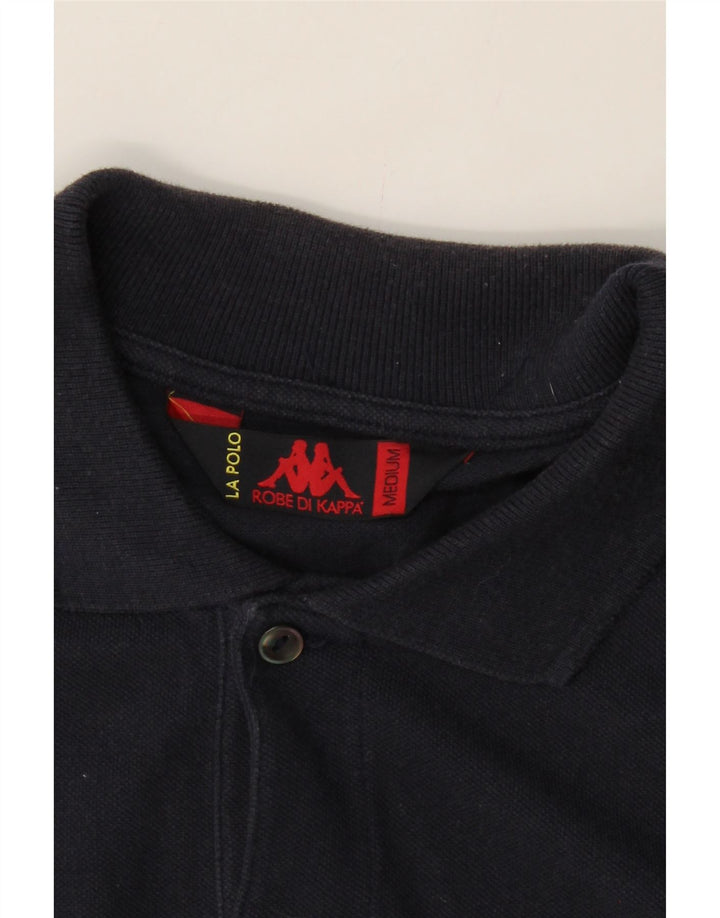KAPPA Mens Polo Shirt Medium Navy Blue Cotton Vintage Kappa and Second-Hand Kappa from Messina Hembry 