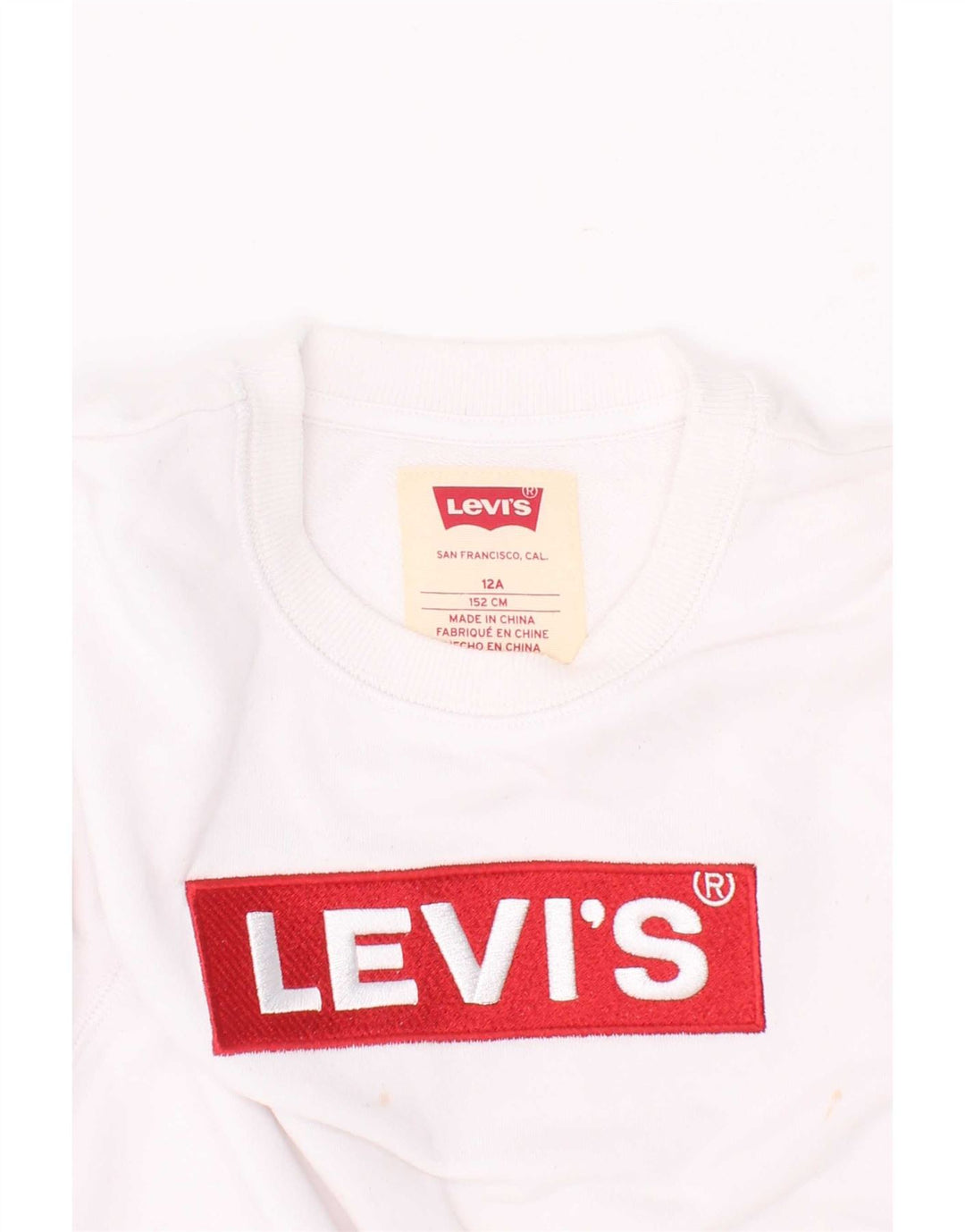 Felpa grafica per ragazzi Levi's 11-12 anni bianca