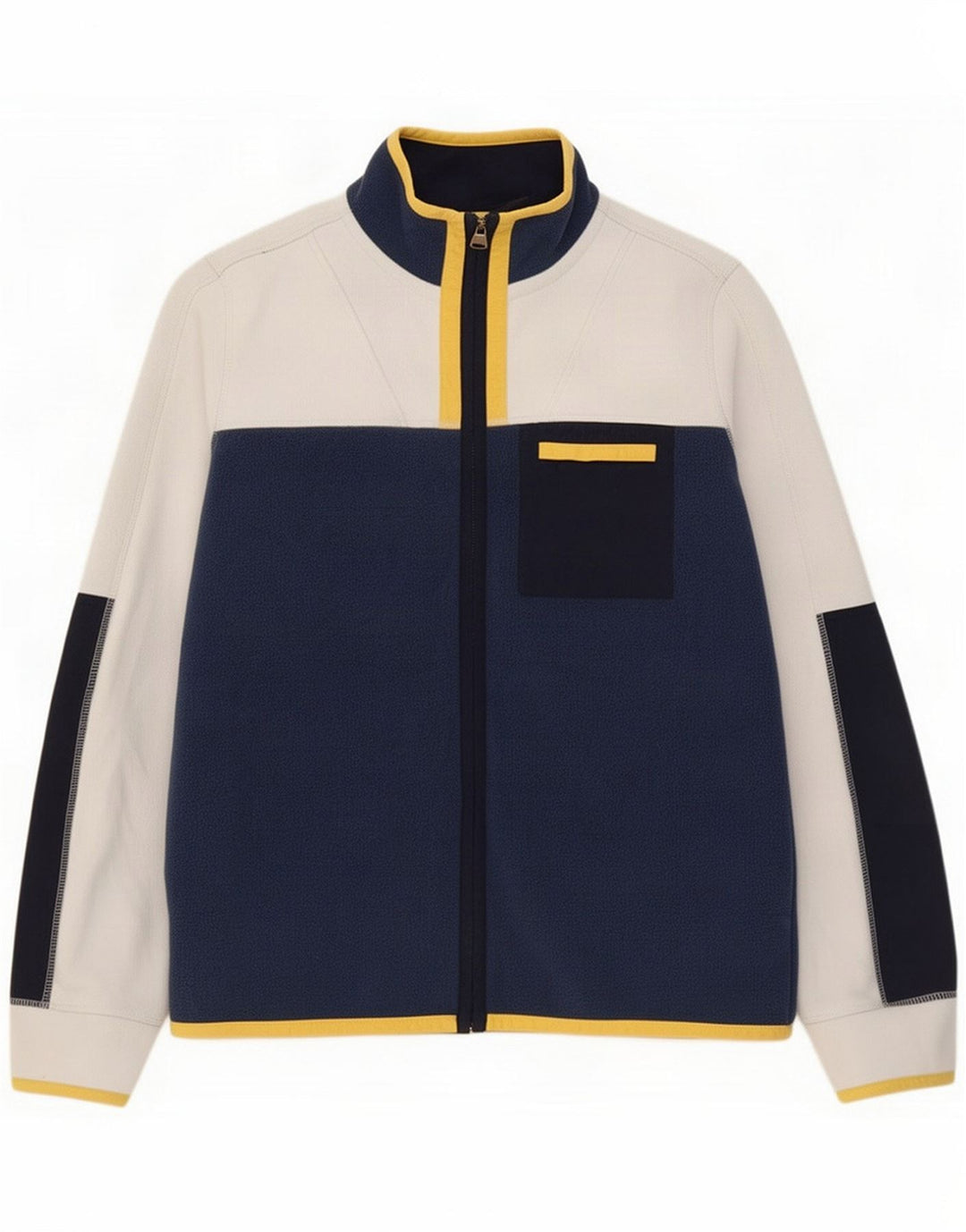 Giacca in pile da uomo Fat Face UK 40 Large Blu navy in poliestere color block