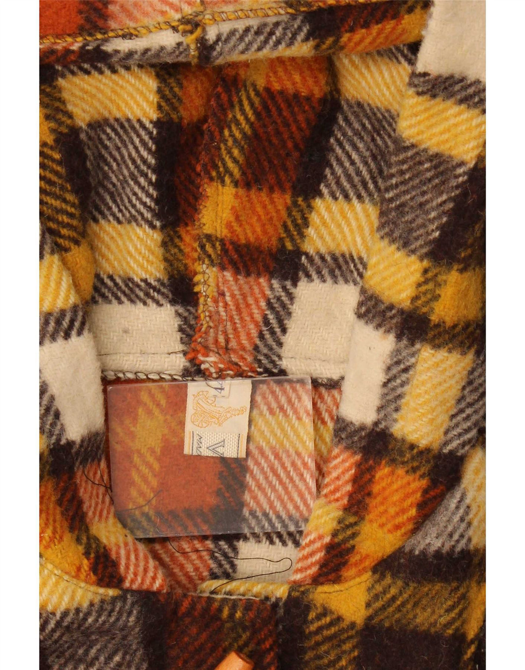 Montgomery con cappuccio da donna vintage IT 44 medio a quadri multicolore