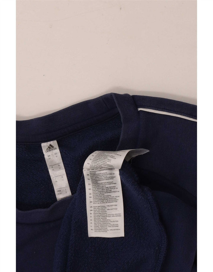 Felpa da uomo Adidas maglione medio blu navy in cotone