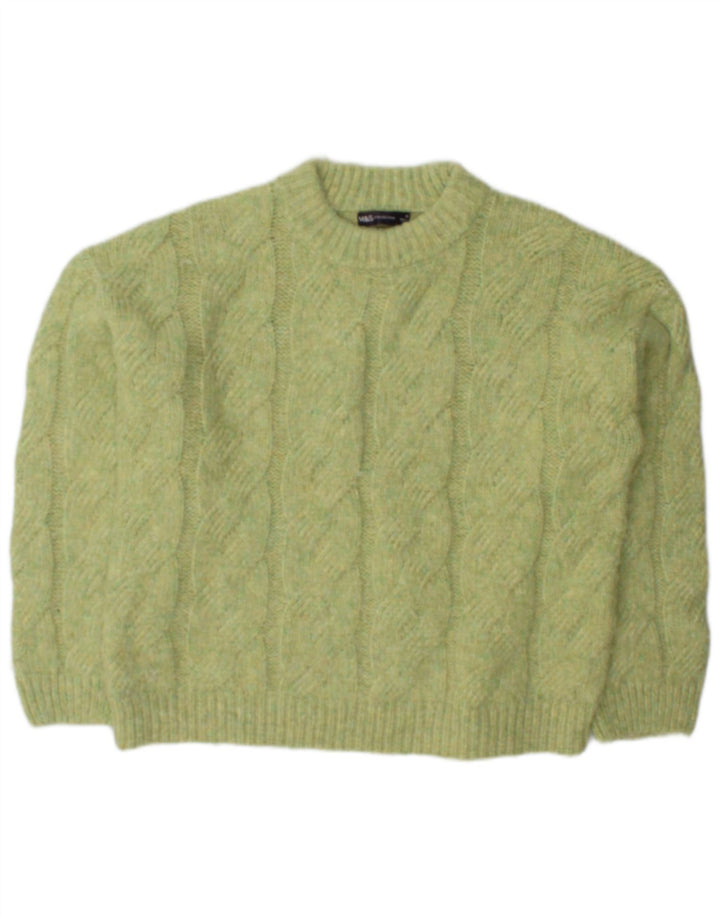 Maglione maglione girocollo da donna Marks & Spencer UK 14 Verde medio