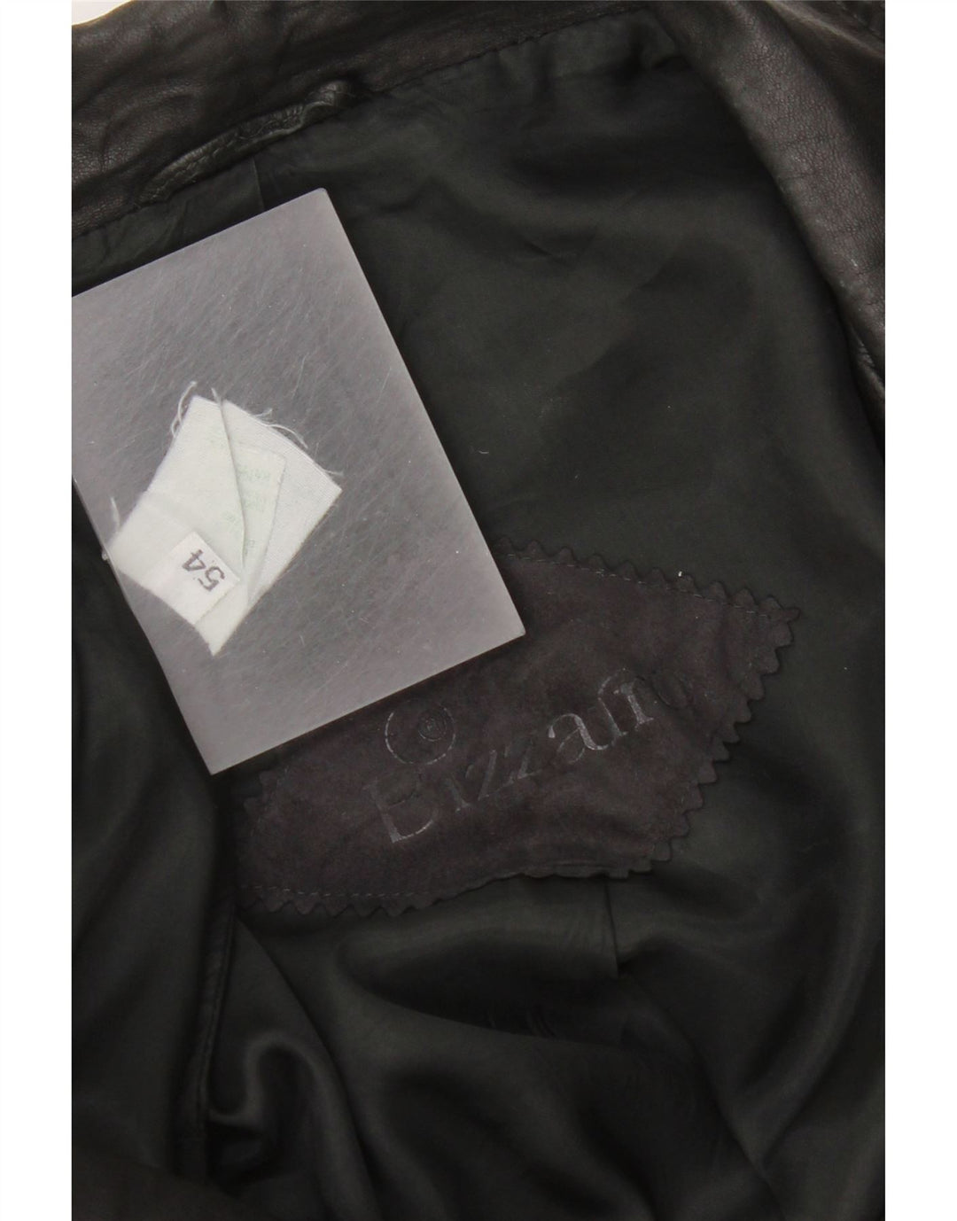 Giacca blazer da uomo a 3 bottoni Bizzarro IT 54 2XL in pelle nera