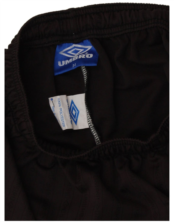 Pantaloncini sportivi grafici da uomo UMBRO grandi in poliestere nero