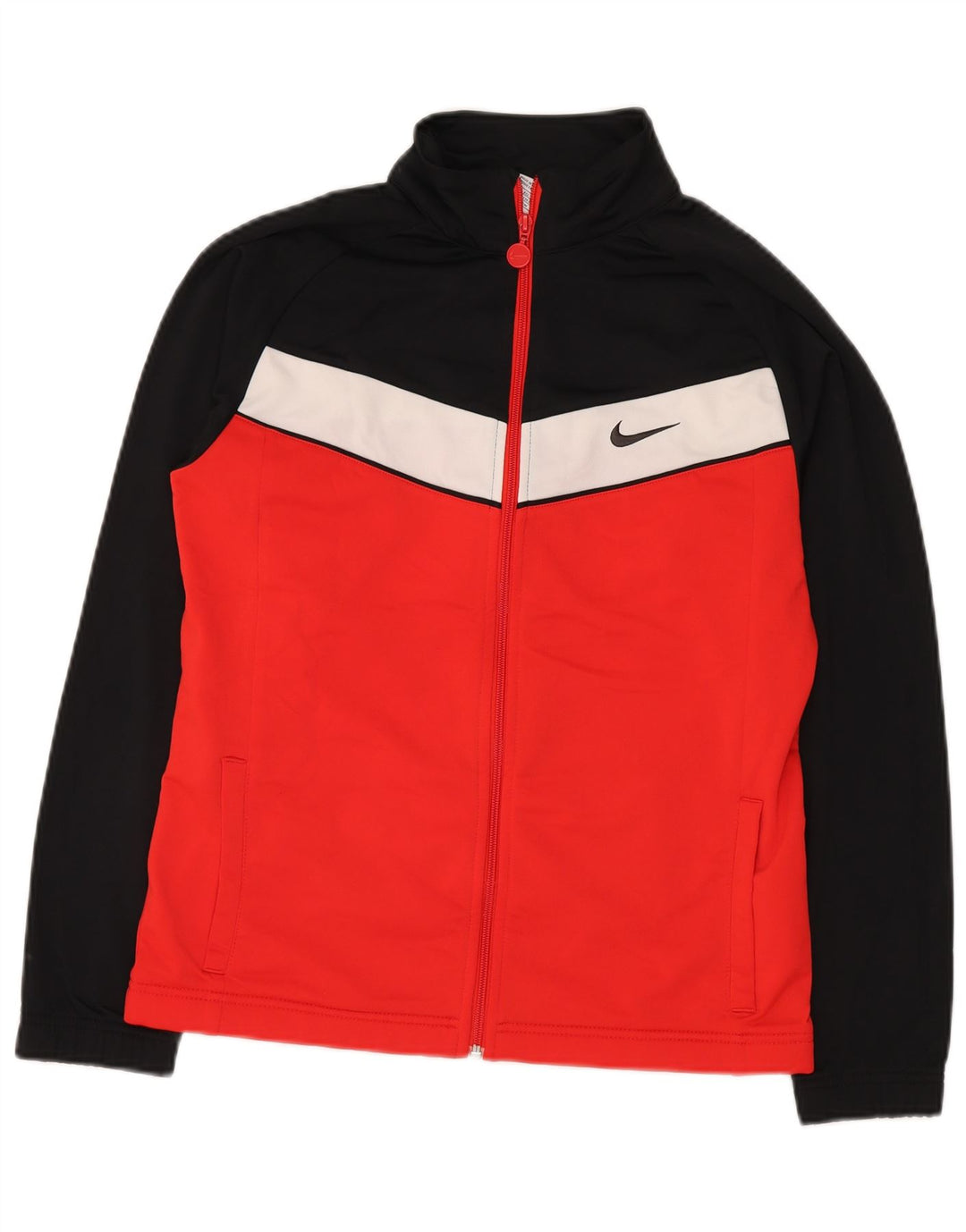 Giacca da tuta da ragazzo NIKE 13-14 anni XL Poliestere color block rosso