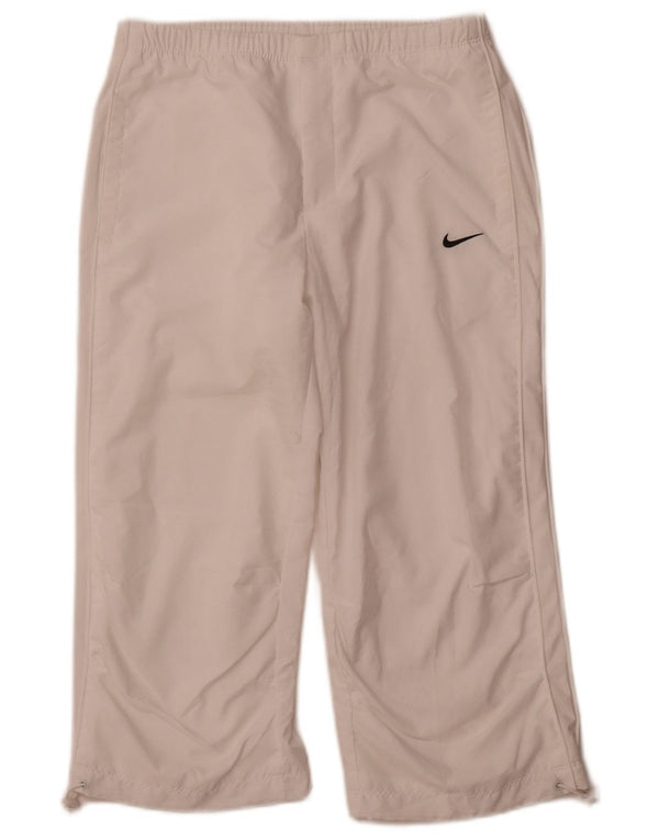Pantaloni da tuta NIKE Capri da donna UK 8/10 Small White Sports