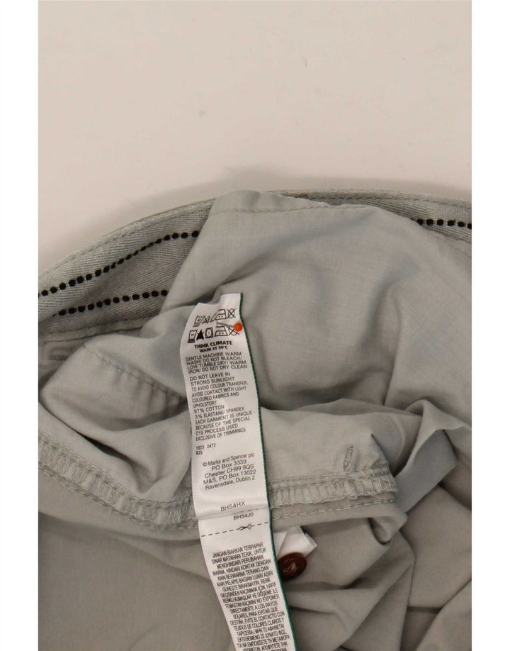 Pantaloncini chino da donna Marks & Spencer UK 16 Large W36 cotone grigio