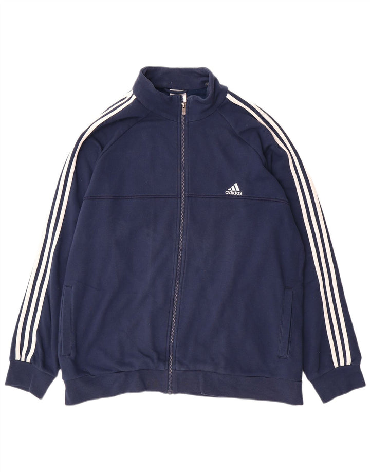 Giacca da tuta da uomo ADIDAS Climalite UK 52/54 2XL Cotone blu navy