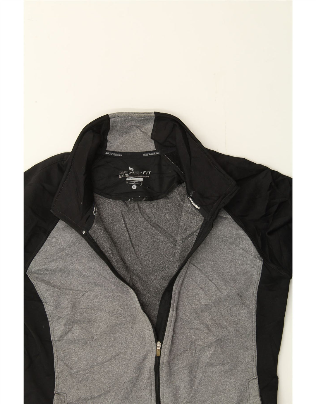 NIKE Womens Therma-Fit Tracksuit Top Jacket UK 14 Medium Black Colourblock Vintage Nike and Second-Hand Nike from Messina Hembry 