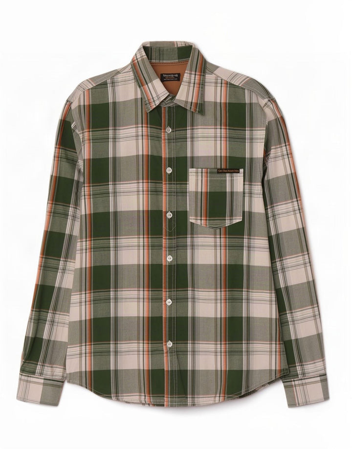 Jack & Jones Camicia da uomo in flanella di cotone scozzese grande verde
