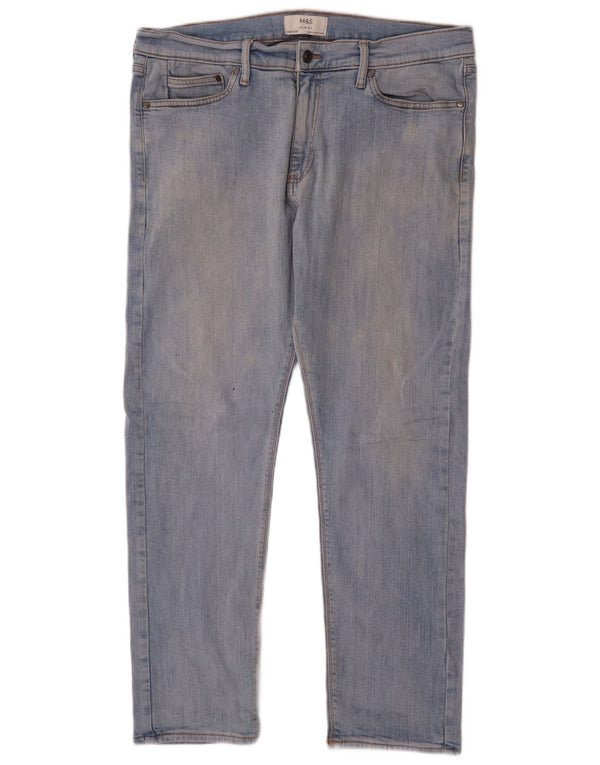 Marks & Spencer Mens Slim Jeans W36 L29 Blue Cotton