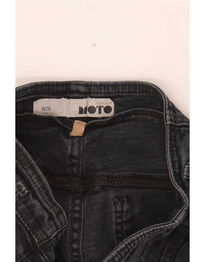 Pantaloncini di jeans moto da donna Topshop medi W28 neri