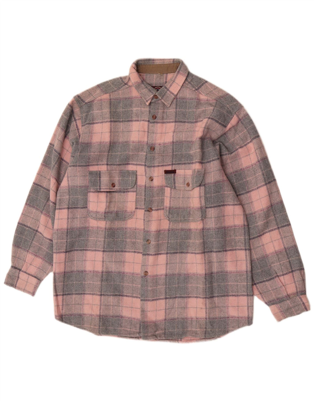 Camicia Invicta da uomo in flanella, poliestere a quadri grandi rosa