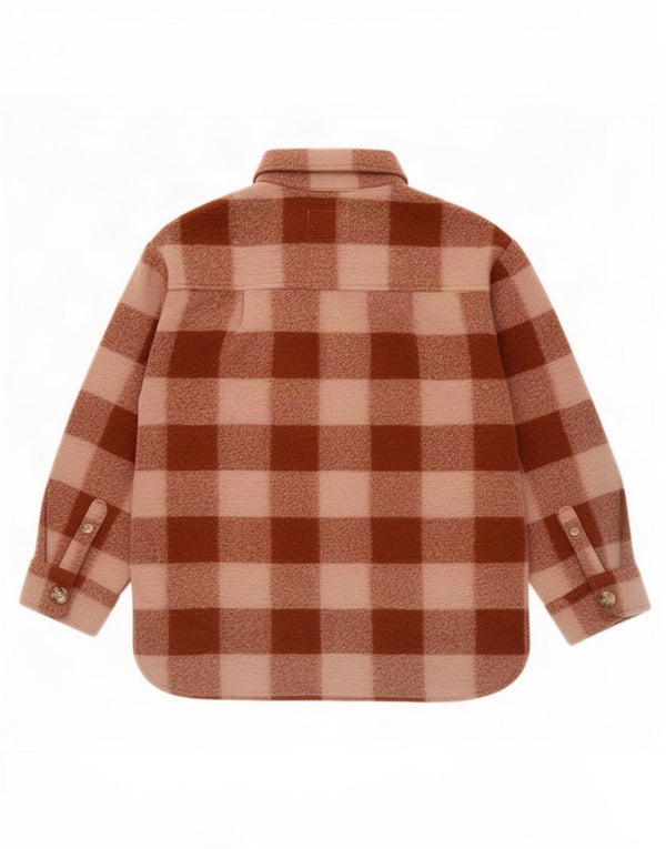 Zara Camicia da ragazzo in flanella 11-12 anni Poliestere a quadri marrone