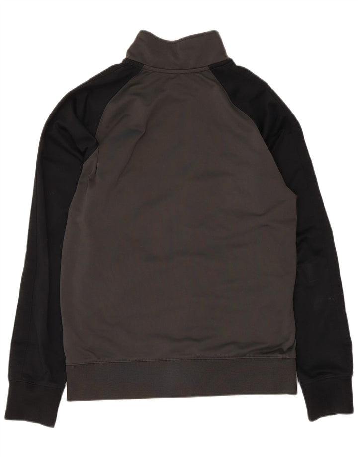 Giacca da ginnastica grafica Nike da uomo, piccola, in poliestere color block grigio