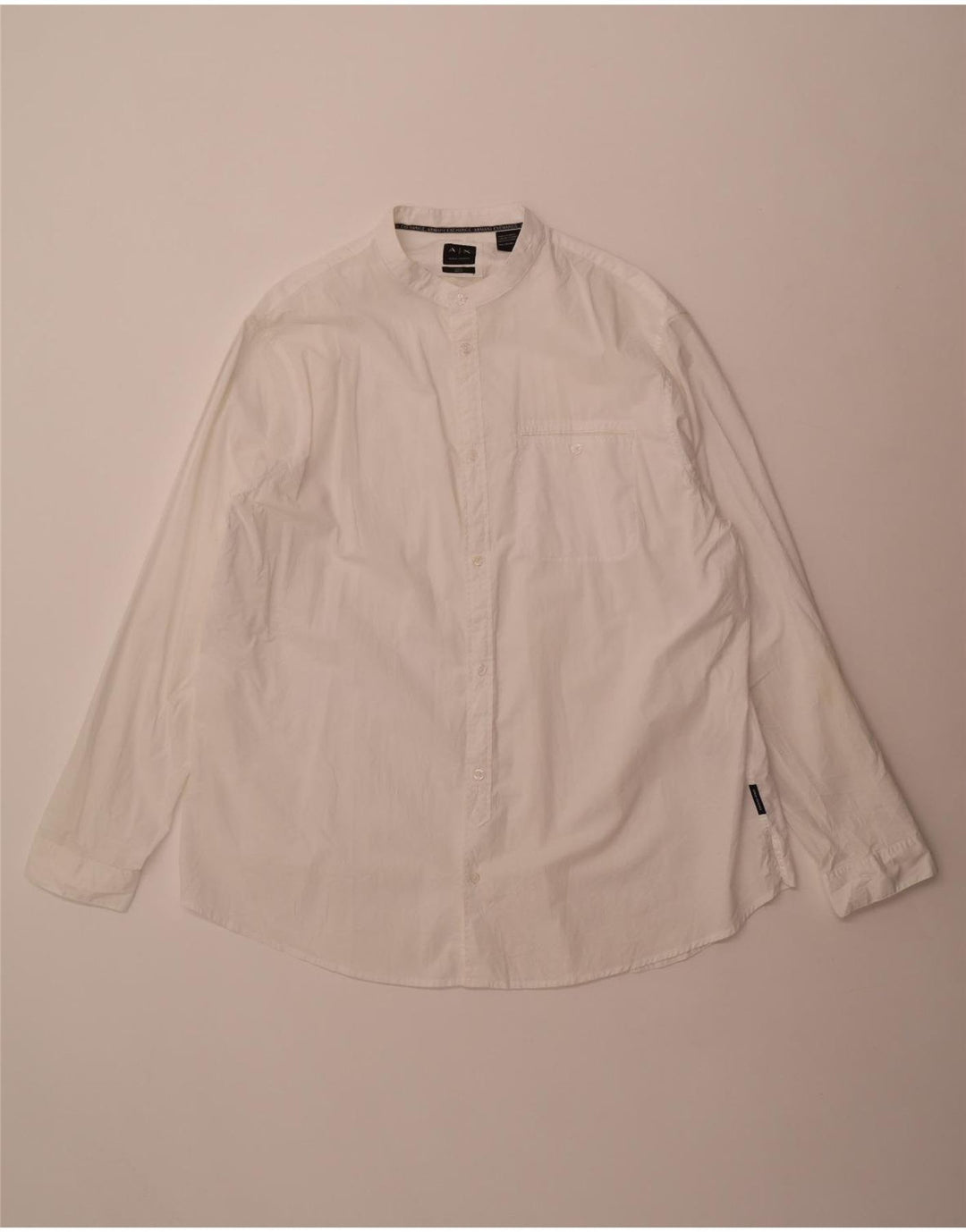 Camicia ampia da uomo Armani Exchange 2XL cotone bianco