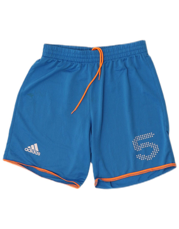 Pantaloncini sportivi grafici da uomo Adidas piccoli in poliestere blu