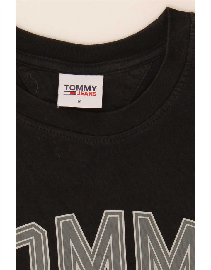 T-shirt grafica da uomo Tommy Hilfiger Top nera media