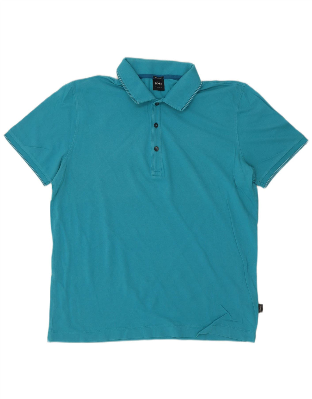 Polo Hugo Boss da uomo vestibilità regolare XL in cotone blu