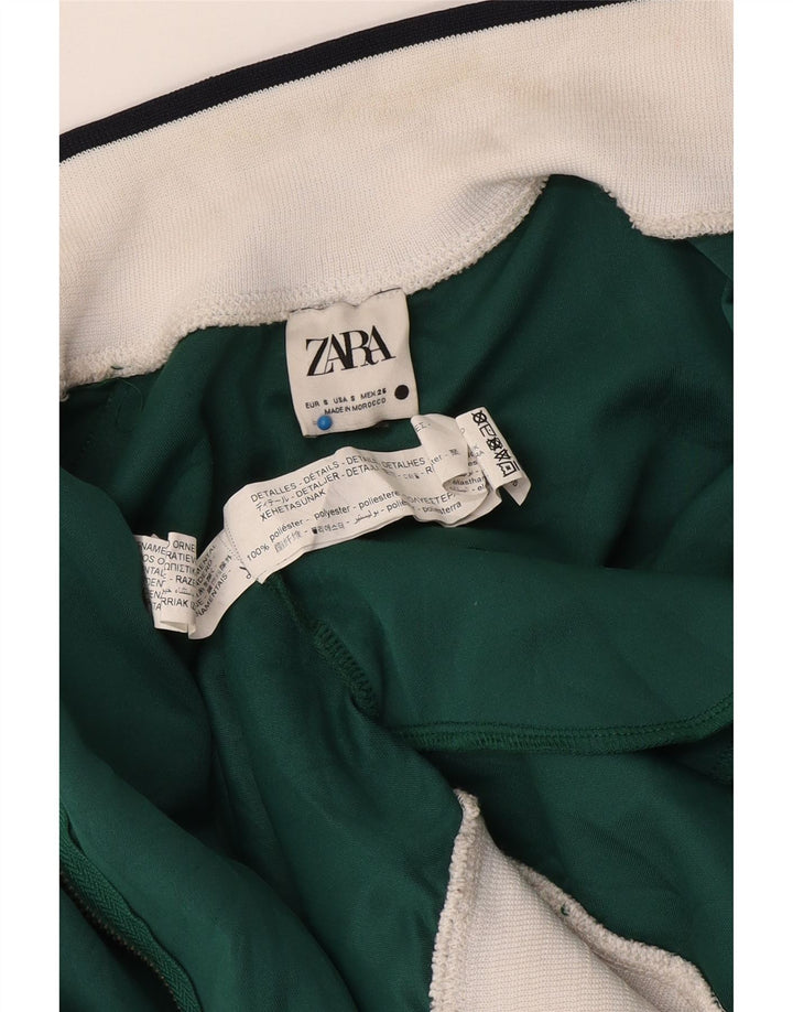 Giacca da tuta da donna Zara UK 10 Small Verde Colourblock Poliestere