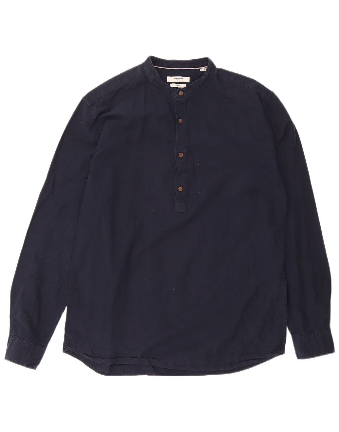 Jack & Jones Camicia pullover slim fit da uomo grande in cotone blu navy