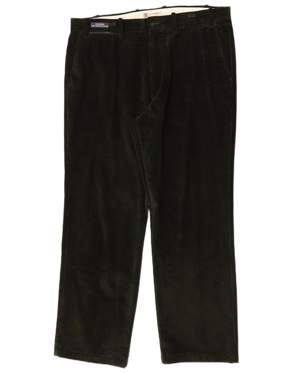 Pantaloni dritti in velluto a coste Marks & Spencer da uomo blu Harbour W38 L31 verdi