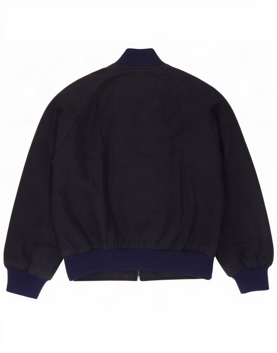 Giubbotto bomber vintage da uomo IT 46 piccolo in lana blu navy