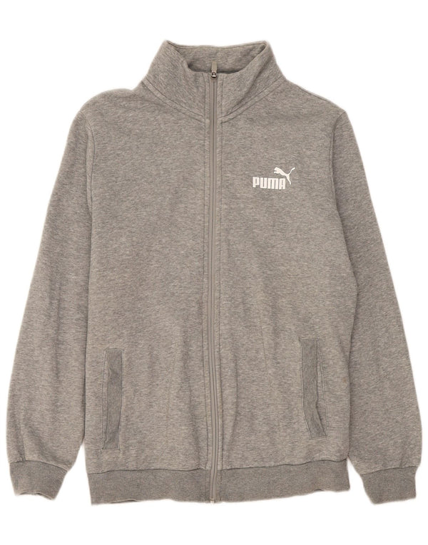 Giacca da ginnastica da uomo Puma Small in cotone chiazzato grigio
