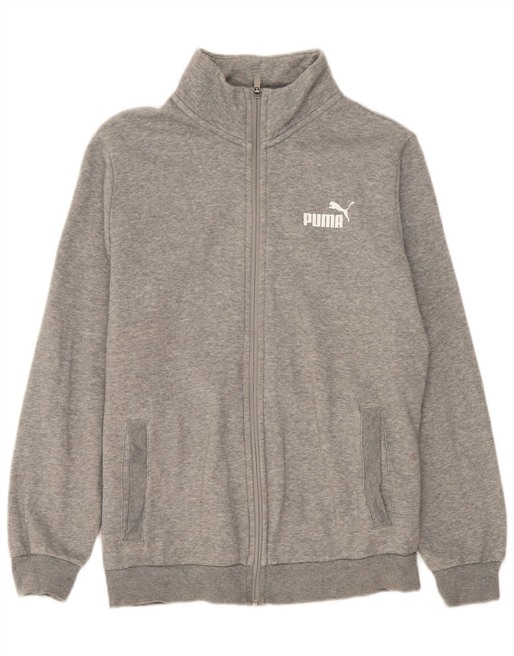 Giacca da ginnastica da uomo Puma Small in cotone chiazzato grigio
