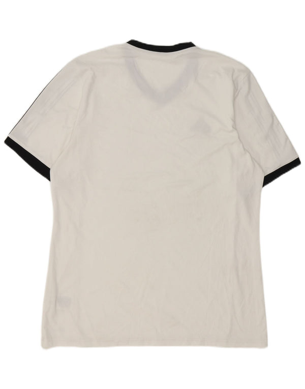 T-shirt Adidas Climalite da uomo, grande, in poliestere bianco