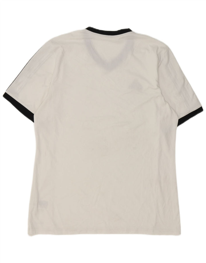 T-shirt Adidas Climalite da uomo, grande, in poliestere bianco
