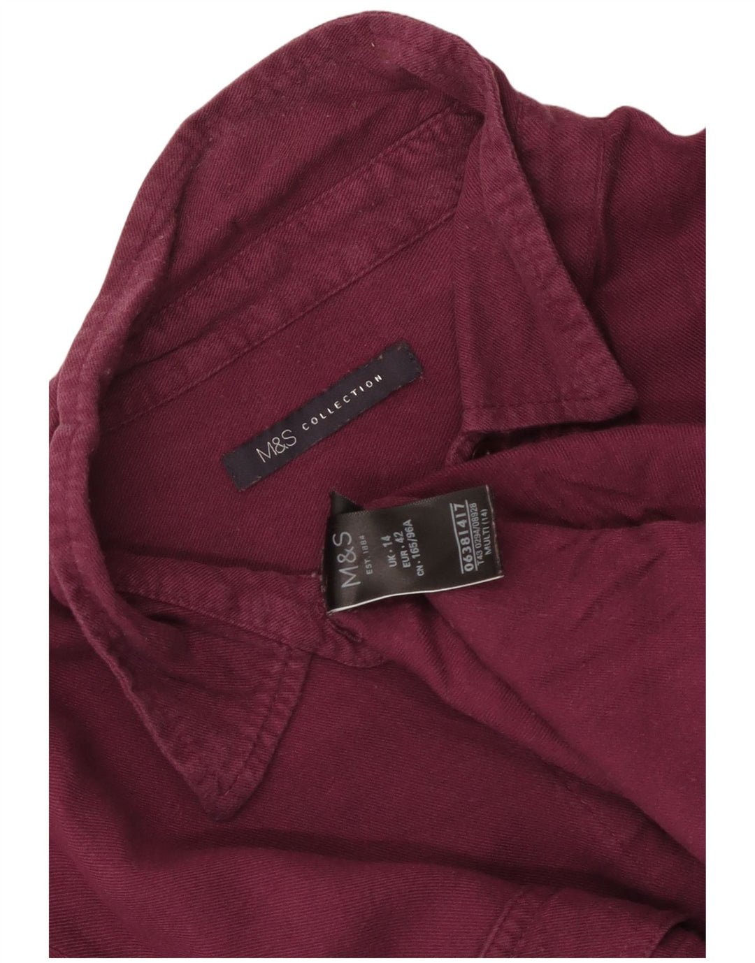 Camicetta camicia da donna Marks & Spencer UK 14 grande viscosa viola