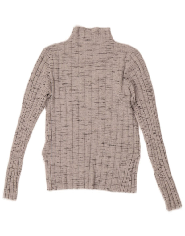 Maglione maglione da donna Petite con collo a tartaruga Topshop UK 8 piccolo grigio screziato