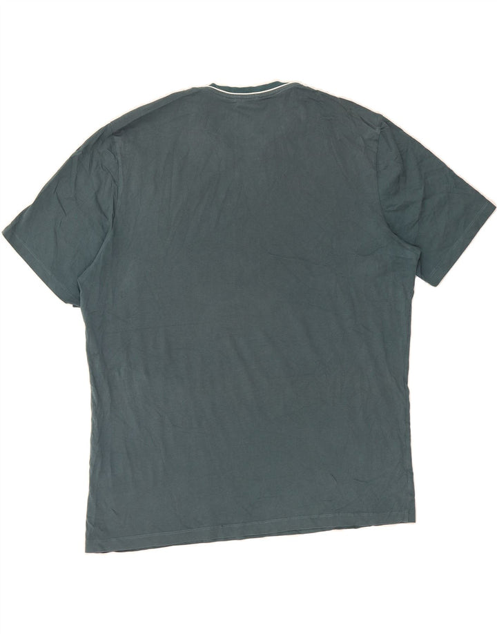 MASSIMO DUTTI Mens T-Shirt Top 2XL Blue Cotton Vintage Massimo Dutti and Second-Hand Massimo Dutti from Messina Hembry 