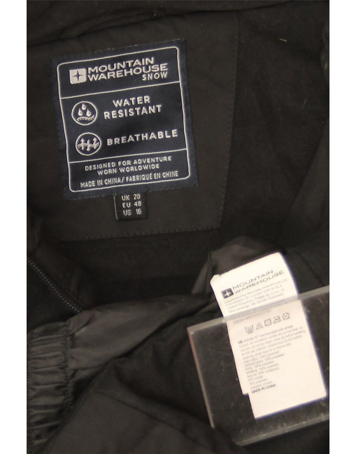 Giacca imbottita con cappuccio da donna Mountain Warehouse UK 20 2XL Poliestere nero