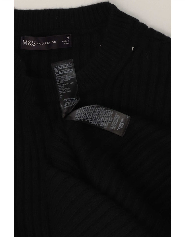 Abito maglione a maniche lunghe da donna Marks & Spencer UK 14 medio nero