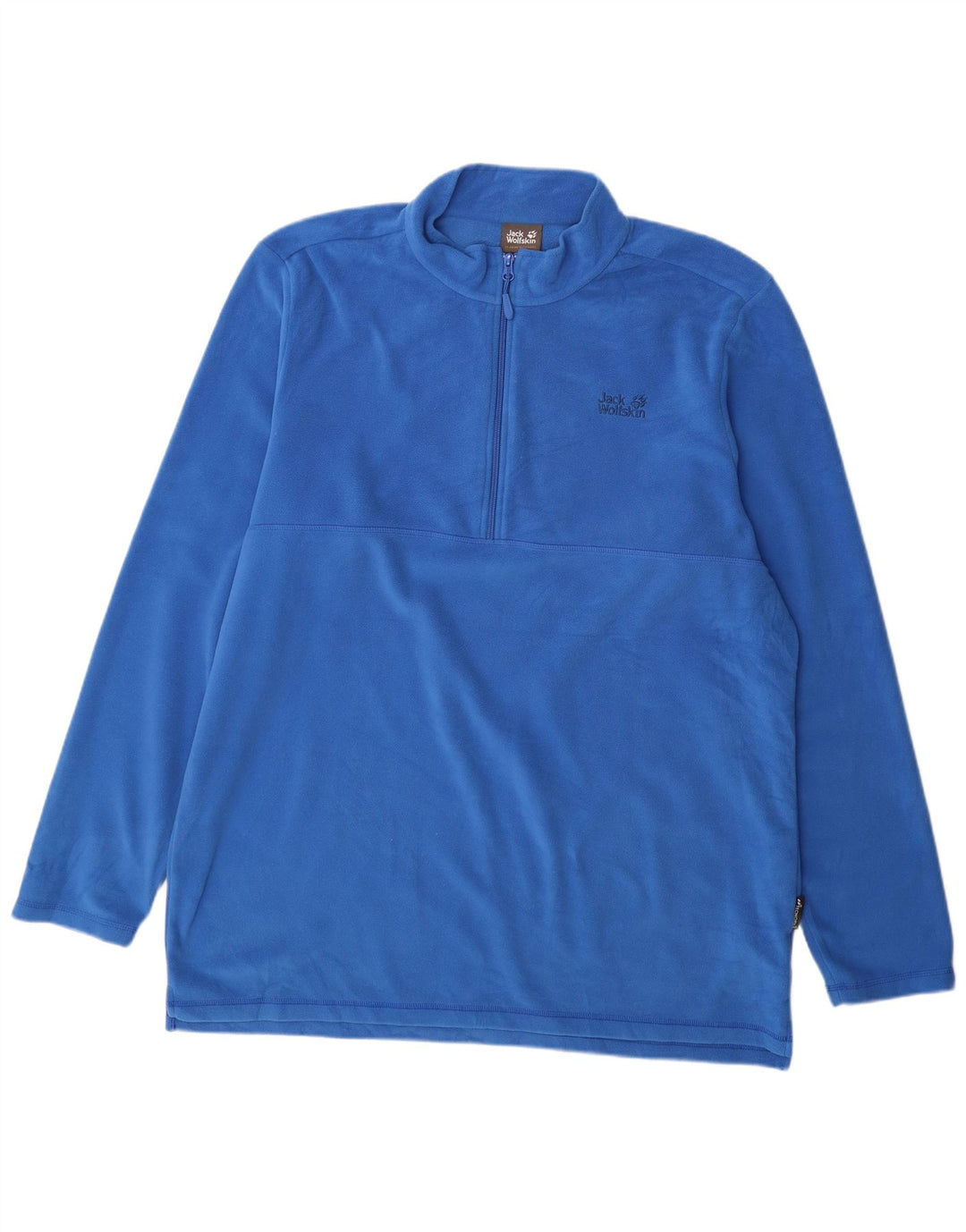Maglione in pile da uomo con zip e collo Jack Wolfskin UK 50 3XL poliestere blu