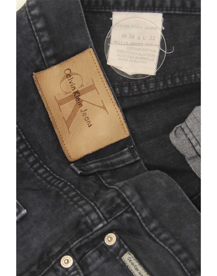 Jeans dritti da uomo Calvin Klein W38 L32 cotone blu navy