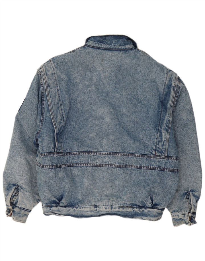 MASH Giacca in denim Sherpa da uomo UK 42 XL Cotone blu