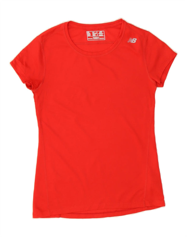 NEW BALANCE Womens T-Shirt Top UK 6 XS Red Polyester Vintage New Balance and Second-Hand New Balance from Messina Hembry 