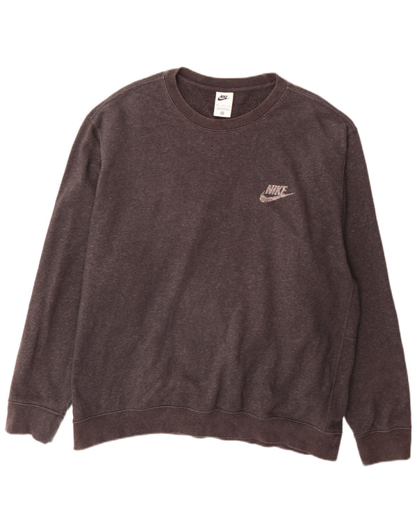 Felpa Nike Uomo Maglione 2XL Cotone Grigio
