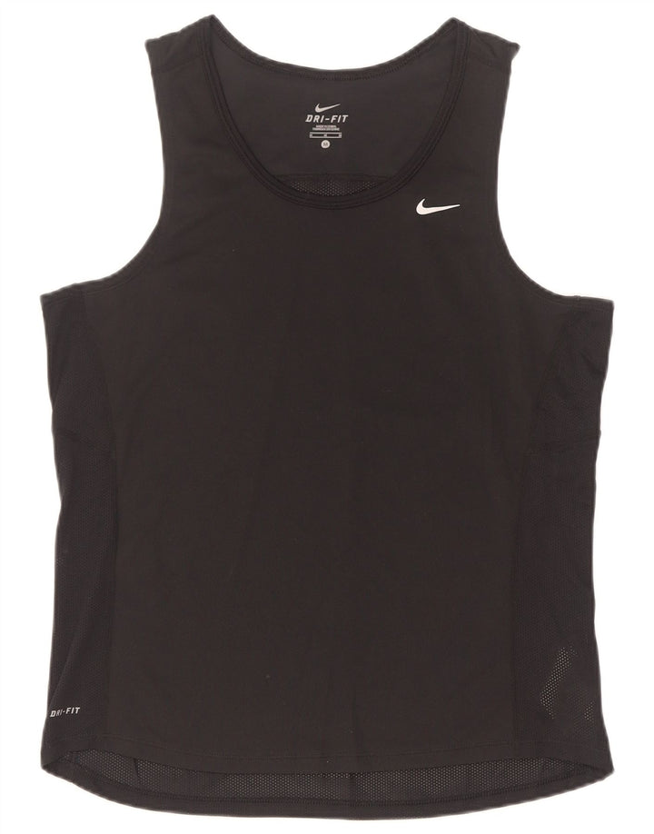 Canotta Nike Dri Fit da uomo, poliestere medio nero