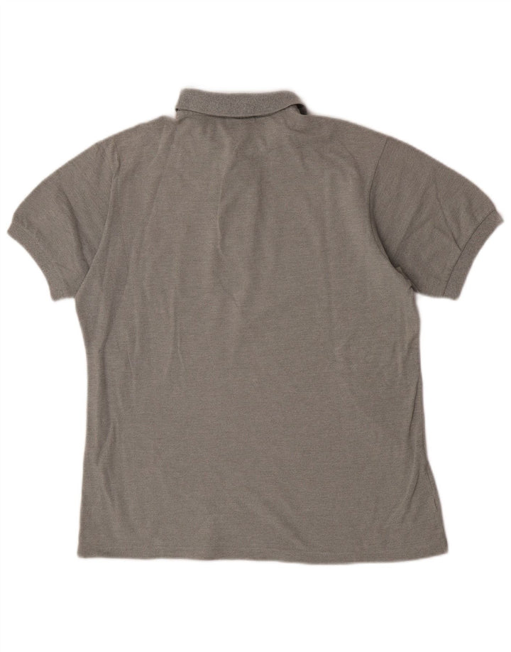 Polo da uomo Lacoste taglia 4 in cotone grigio medio