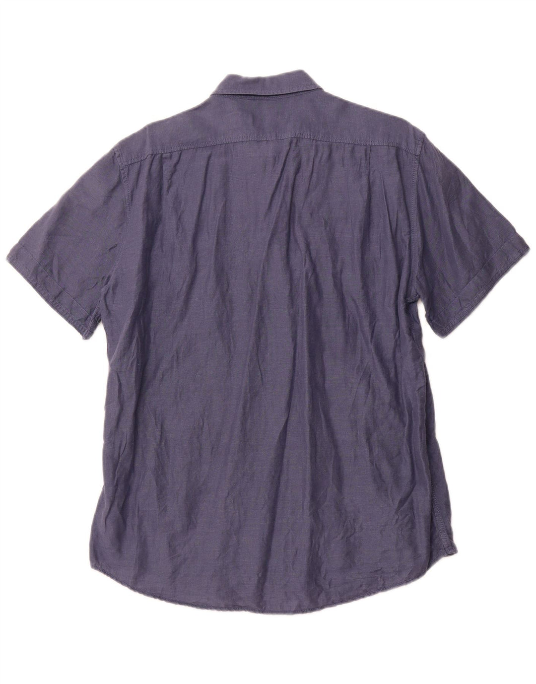 Camicia militare a maniche corte da uomo VINTAGE grande blu navy