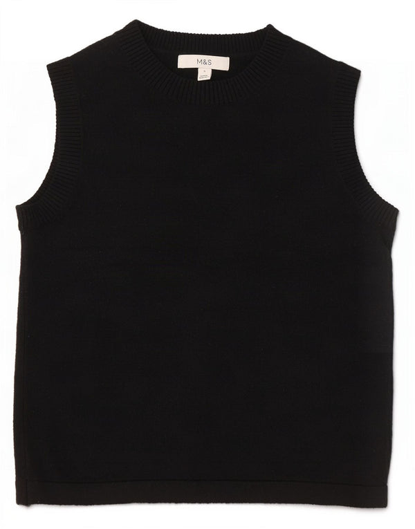 Canotta corta da donna Marks & Spencer UK 10 piccola poliestere nero