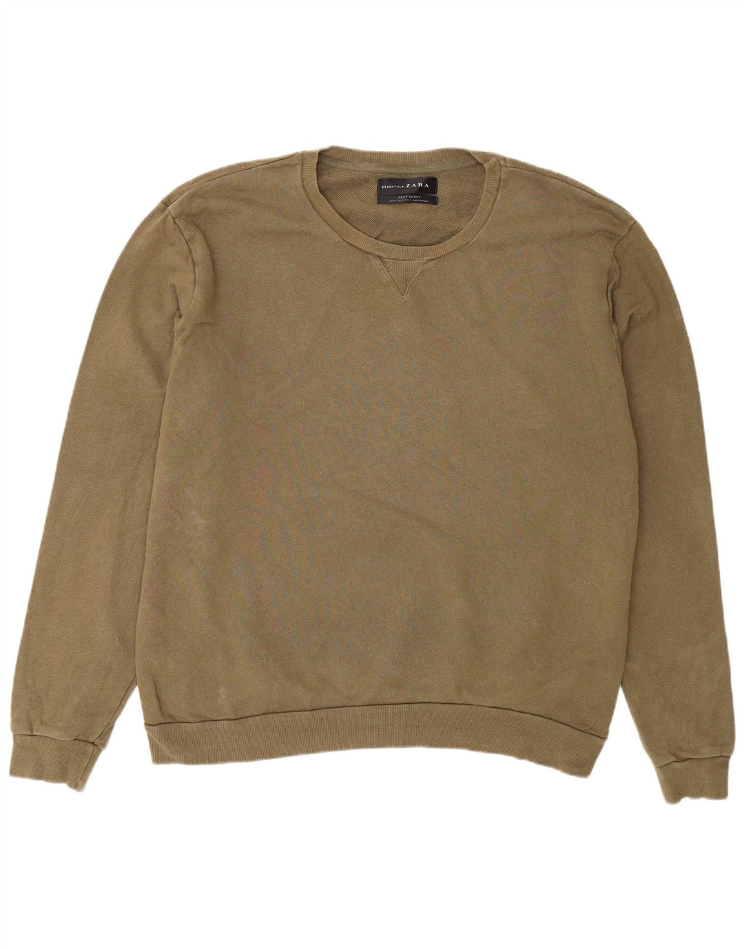 Felpa Zara da uomo maglione 2XL cotone kaki