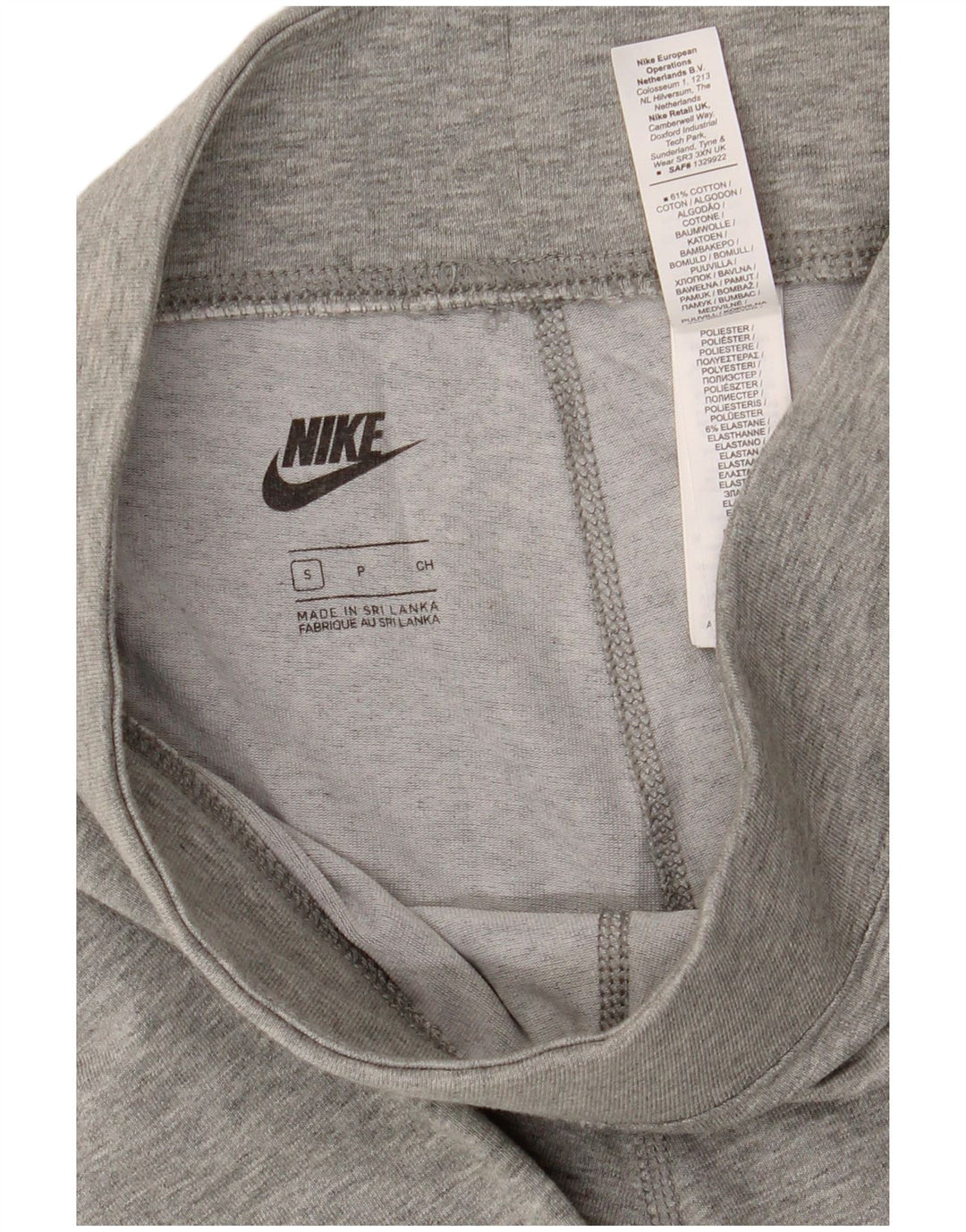 Leggings grafici da donna NIKE UK 10 piccolo cotone grigio