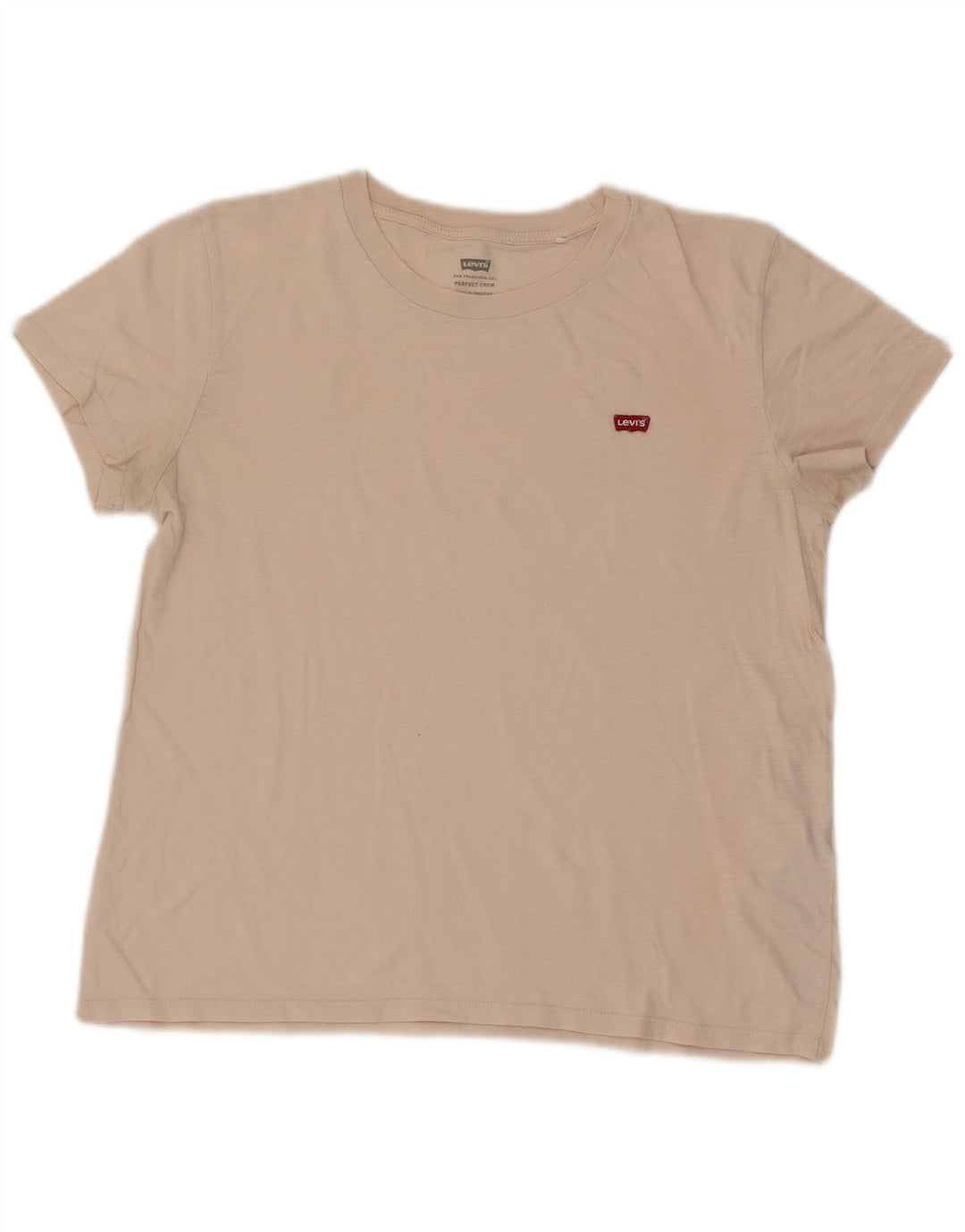 T-shirt Levi's Perfect Crew da donna UK 14 Cotone beige medio