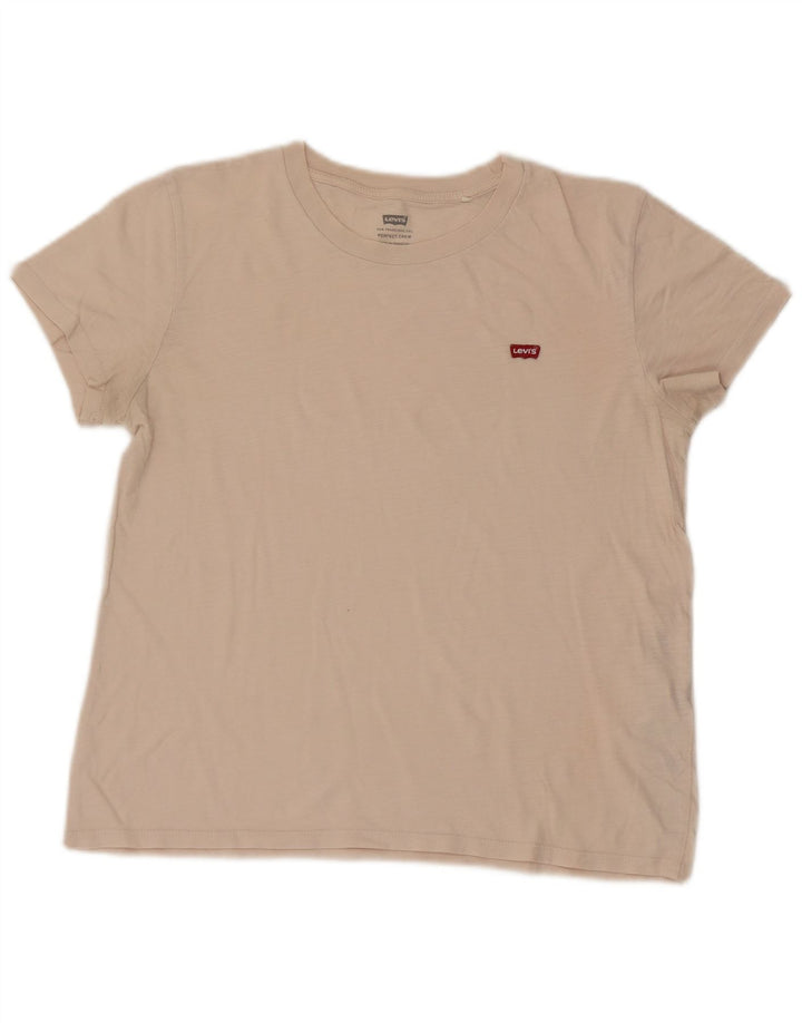 T-shirt Levi's Perfect Crew da donna UK 14 Cotone beige medio